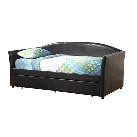 Adriana Faux Leather Daybed With Trundle Fsh Furniture