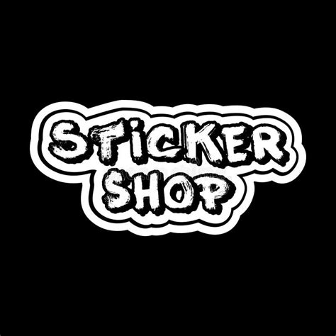 Vector Logo For Sticker Shop Sticker Store Stock Illustration