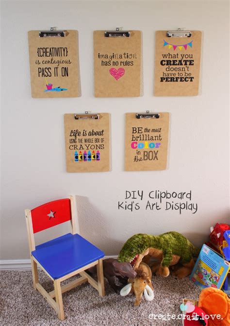 Diy Clipboard Kids Art Display