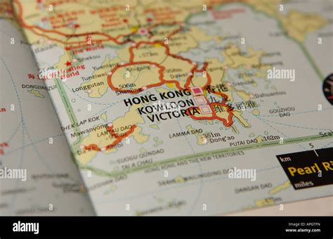 Karte Von Hong Kong Stockfotografie Alamy