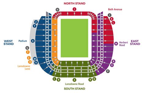 Aviva Stadium Seating Plan Seating Plans Of Sport Arenas Around The