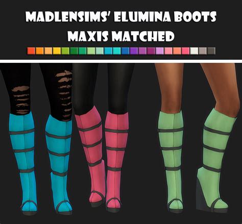 Womens Madlensims Elumina Boots Maxis Matched Simsworkshop