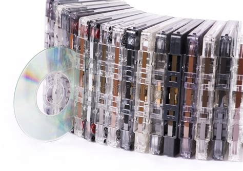 Audio Cassettes With Cd Disk Stock Image Image Of Information