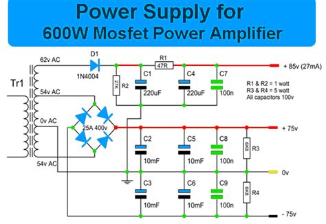 Mosfet Power Amplifier Circuit Diagram 600w Mosfet Power Amplifier