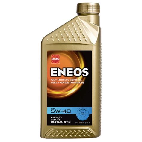 Eneos 5w 40 Performance Motor Oil And Transmission Fluid Eneos