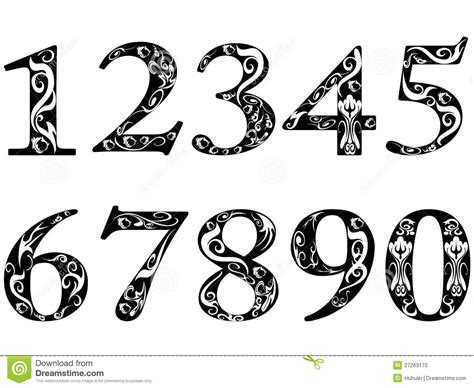 11 Vintage Number Font 1 Images Vintage Number Fonts