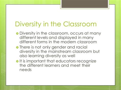 Diversity In The Classroom