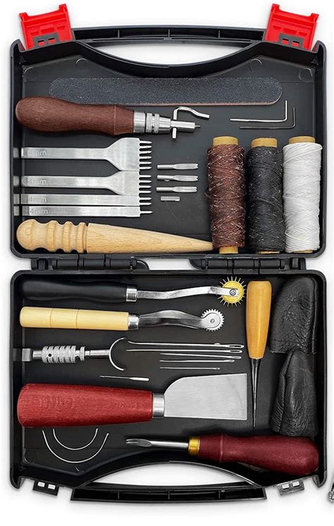 50 Pcs Professional Leather Working Tools And Supplies Kit Etsy