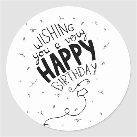 Sticker To Say Wishing Happy Birthday Happy