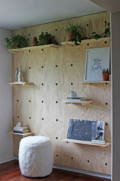 How To Build A Giant Pegboard Accent Wall The Home Depot