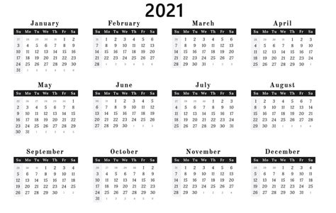 Calendario 2021 En Png