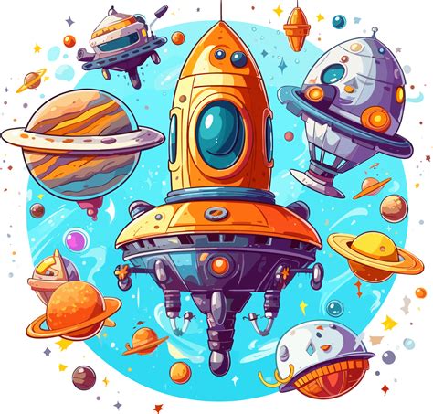 Universe Space Space Trip Designcartoon Outer Space Set 24521095 Png
