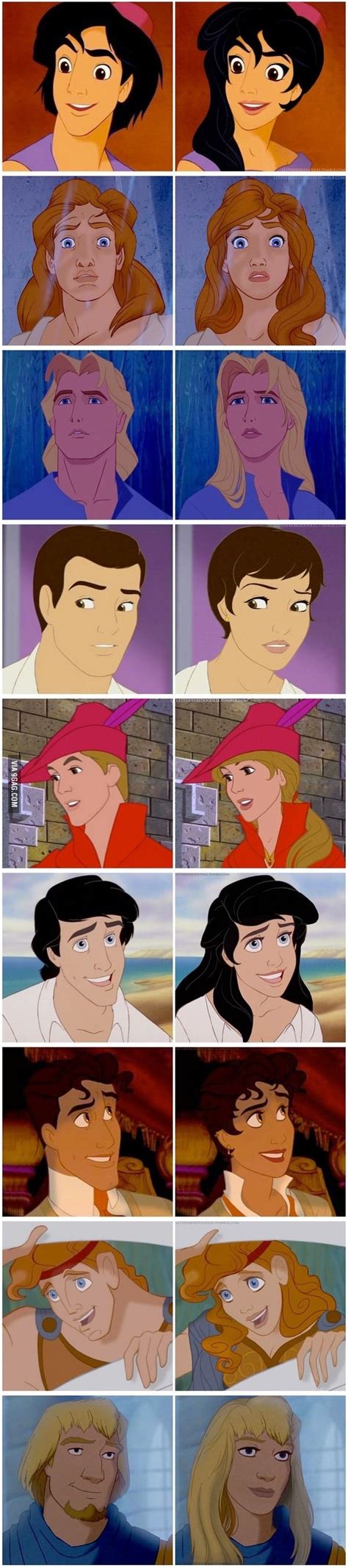 Disney Princes Gender Switch Disney Genderbend Photo Fanpop