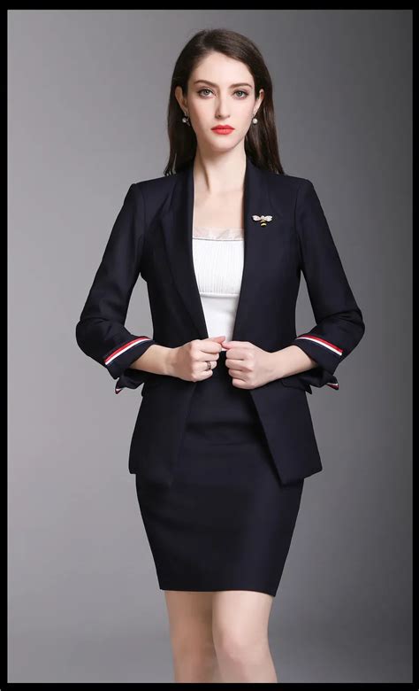 Buy Military Black Cool Girl Suits Womens Skirt Suits
