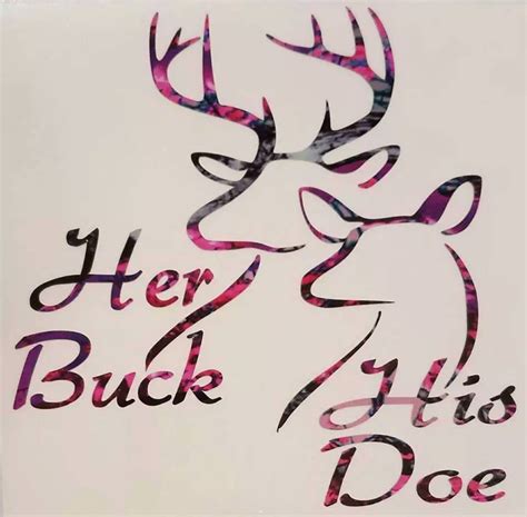 Bumper Stickers Buck And Doe Camo Deer Decal Stickers Labels And Tags