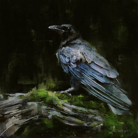 Artwork — Lindsey Kustusch Crow Painting Dark Paintings Painting