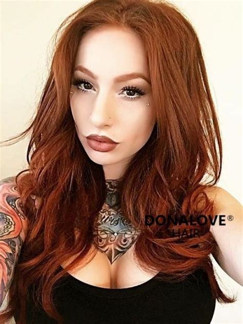 Medium Orange Red Indian Remy Clip In Hair Extensions Sd020 Home Donalovehair