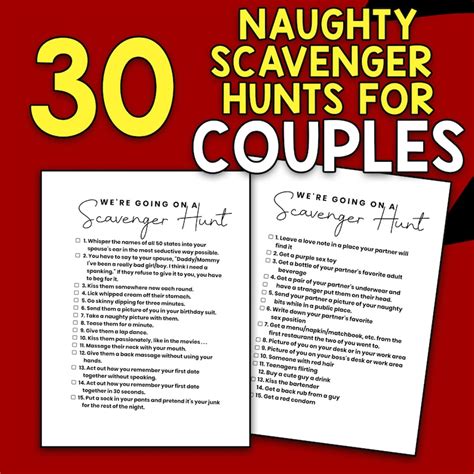 Best Value 30 Printable Adult Scavenger Hunts For Couples Date Night