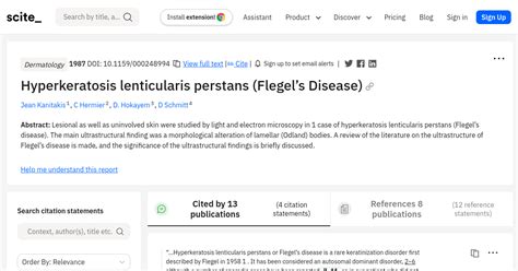 Hyperkeratosis Lenticularis Perstans Flegels Disease Scite Report