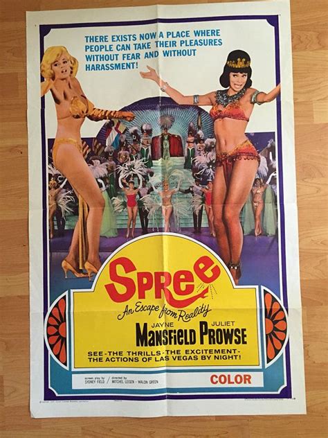 Vintage 1967 Jayne Mansfield Spree Movie Poster Etsy Jayne Mansfield Mansfield Spree