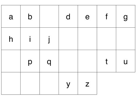 Jeu Alphabet Lettres Ordonner Alphabet Trous Pour Moyen Section