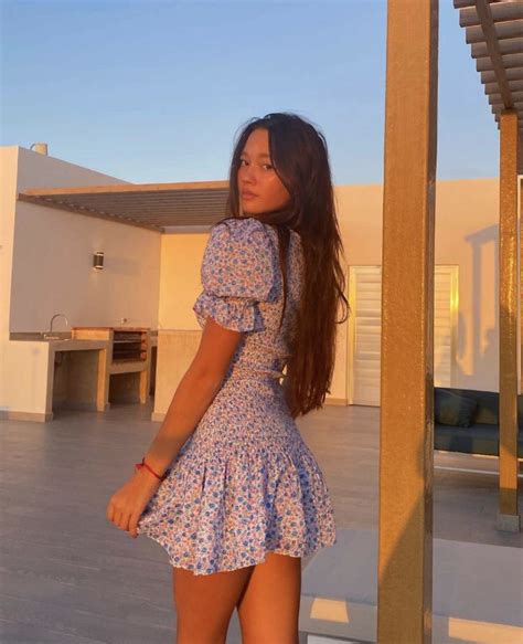 Lily Chee In Blue Floral Puff Sleeve Dress Fashion Inspo Outfits