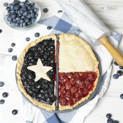 Red White And Blue Pie Couple In The Kitchen