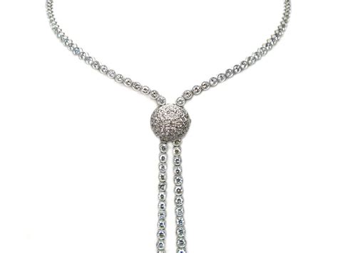 Diamond Platinum Lariat Necklace At 1stdibs