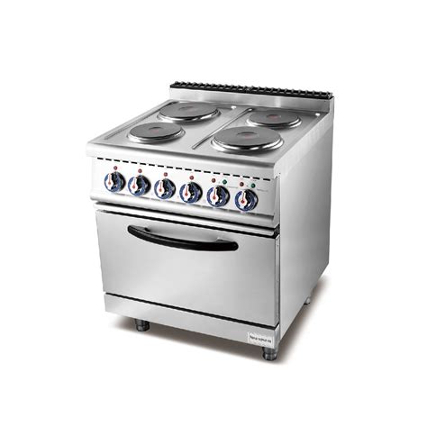 Commercial Electric Range With 4 Round Hotplate And 1 Baking Oven Tt