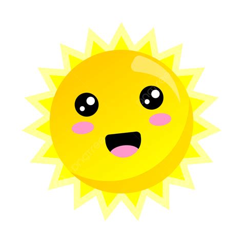 Happy Sun Cute Clipart Cartoon Cute Happy Sun Png Transparent Image