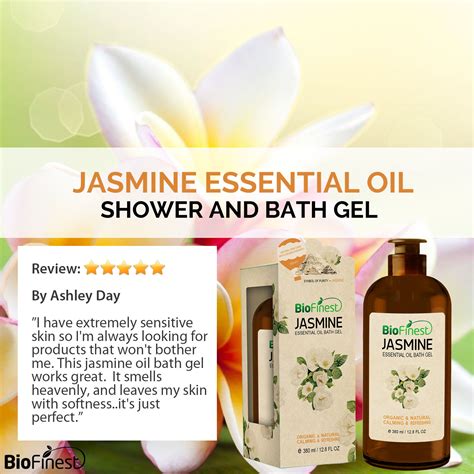 jasmine essential oil shower gel premium grade best for deep cleansing and dry skins
