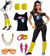 Womens I Love The 80s Disco 80s Costume Outfit Accessories * See this ...