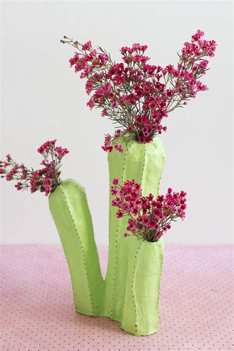 Paper Mâché Cactus Vase — The Apple Of My Diy Cactus Diy Flower