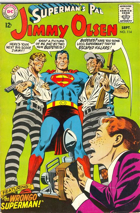 Crazy Comic Cover Jimmy Olsen 113 The Wrongo Superman