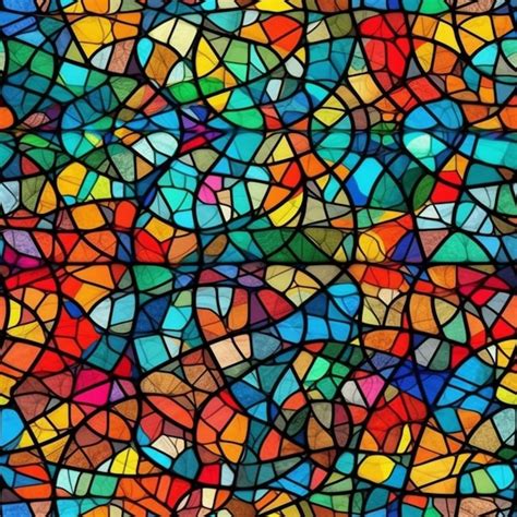 Premium Ai Image A Colorful Stained Glass Wallpaper With A Colorful Background