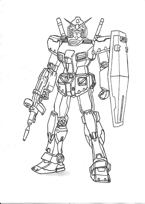 Rx 78 Gundam Outline By Horacehylee On Deviantart