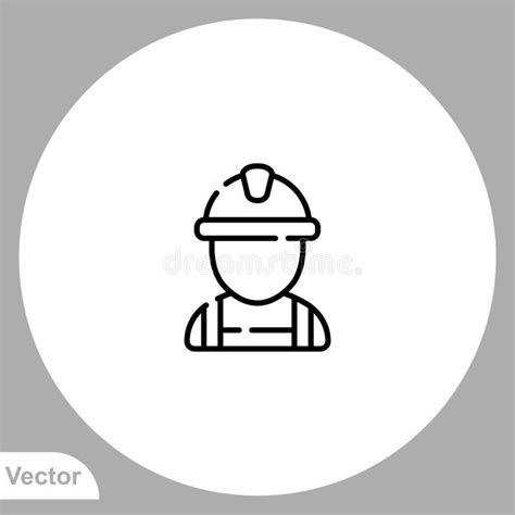 Builder Vector Icon Sign Symbol Stock Vector Illustration Of