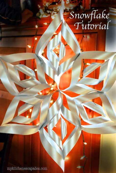 Large Paper Snowflake Tutorial Paper Snowflakes Diy Winter Paper