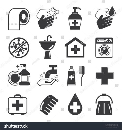 Hygiene Icons Set Stock Vector Royalty Free 276658862