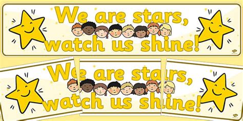 We Are Stars Watch Us Shine Display Banner Stars Banner