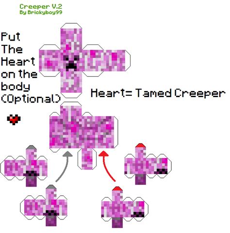 Papercraft Elemental Creepers Version 2 Paper Doll Template