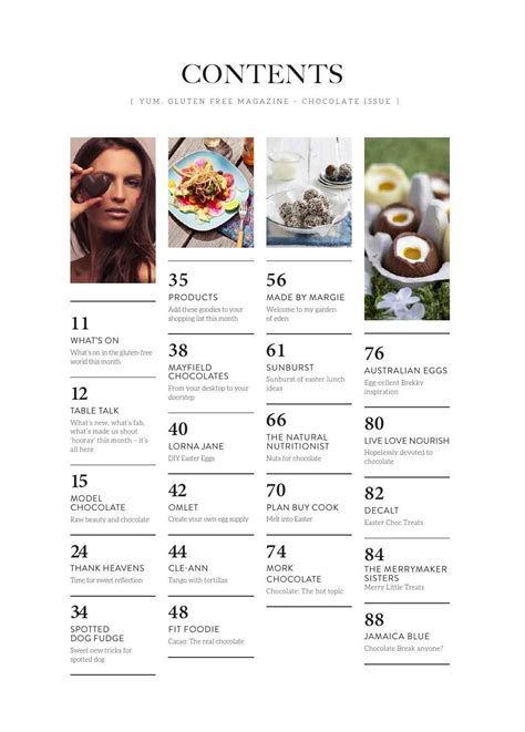 This Table Of Contents Is Perfect Visually Interesting Vertical Layout