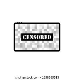 Pixel Censored Sign Black Censor Bar Stock Vector Royalty Free Shutterstock