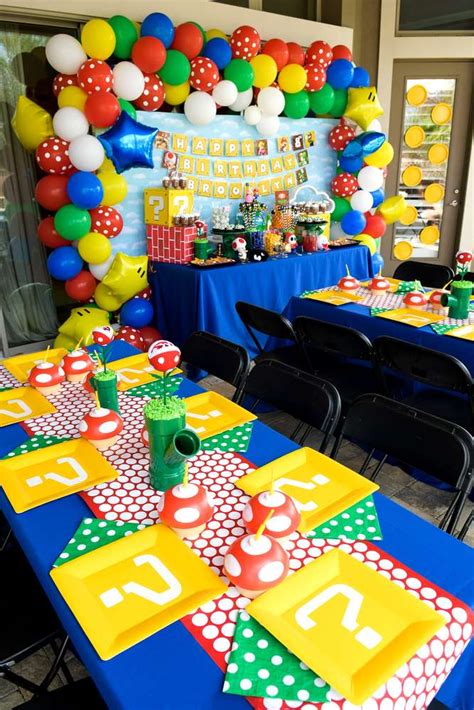 Super Mario Birthday Party Ideas Mario Birthday Party Super Mario