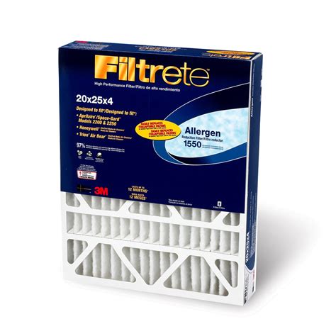 3m Filtrete 20x25x4 Allergen Reduction Air Filter