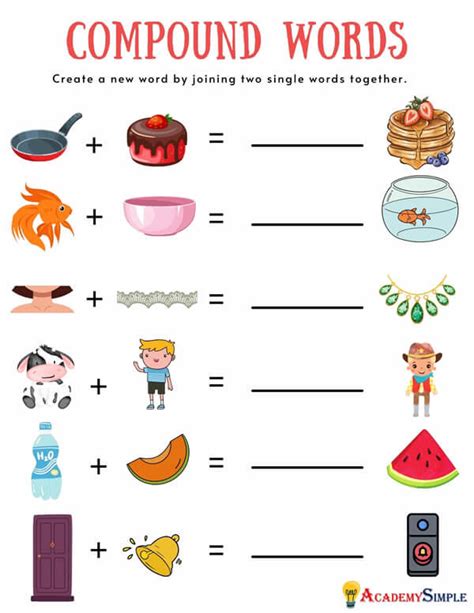 Compound Words With Pictures For Kindergarten