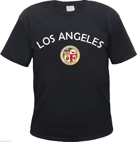 Los Angeles Mens T Shirt Black Flag Print S To 3xl Usa