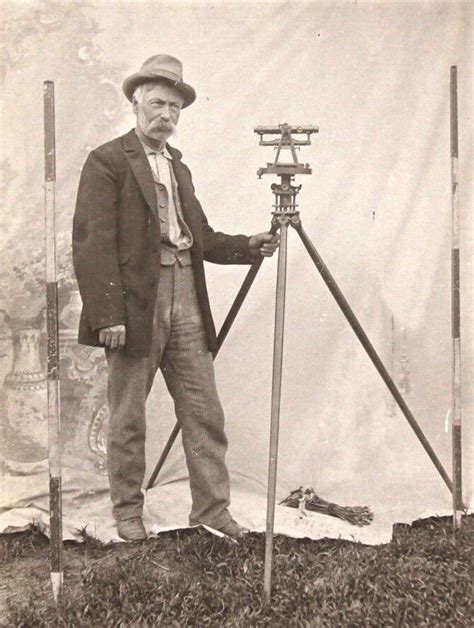 Cabinet Photograph Of A Surveyor Vintage Land Surveyors Land