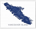 Vancouver Island Art Print and Vancouver Island Map Poster for - Etsy ...