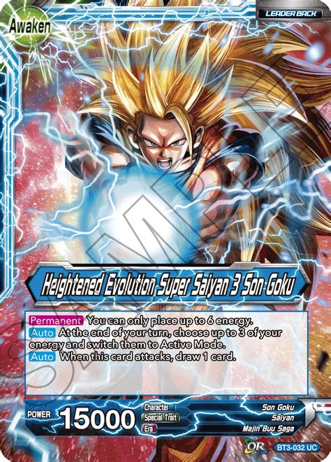 Jul 31, 2021 · from dragon ball z, the super saiyan full power son goku joins s.h.figuarts! BT3-032 Son Goku / Heightened Evolution Super Saiyan 3 Son Goku - STRATEGY | DRAGON BALL SUPER ...